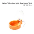 Draagbare koraaloranje opvouwbare drinkfles voor huisdieren met koord voor honden - Ballon Opvouwbare Stijl / Klein (350ml) / Koraal Oranje