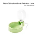 Draagbare opvouwbare waterfles voor huisdieren in weidegroen met grote capaciteit en riempje - Ballon Opvouwbare Stijl / Groot (500ml) / Wildernis Groen