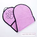 Guante toalla absorbente morada para mascotas, 62x23 cm, secado rápido para perros. - Estilo Delgado / Púrpura