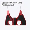 Hamac de toilettage pour chien noir et rouge avec crochets pour la coupe des griffes - Style de Ceinture / XS / Noir Rouge