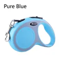 Heavy-duty 5m automatic retractable dog leash traction rope in pure blue color - Solid Color / 5M / Blue