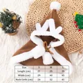 Weihnachtliches Haustier-Cape mit Rentiergeweih für Hunde und Katzen mit Größentabelle - S / Rentier Umhang