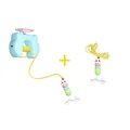 Automatic lifting electric door-hanging cat toy with colorful feather worm attachment - Blue Yo-Yo Set with 1 Replacement Head