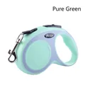 Professional 5M retractable dog leash for small and medium dogs in vibrant mint green color - Solid Color / 5M / Green