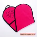 Toalla guante absorbente rosa para mascotas, perros y gatos, medida 62x22cm - Estilo Delgado / Rojo