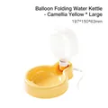 Grote camelia gele draagbare opvouwbare drinkfles voor huisdieren honden en katten - Ballon Opvouwbare Stijl / Groot (500ml) / Camellia geel