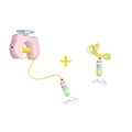 Automatic electric lifting cat toy with colorful feather caterpillar attachment set - Pink Yo-Yo Set with 1 Replacement Head