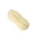 Milk-scented creamy white peanut-shaped squeaky dog toy with realistic shell texture - Beige
