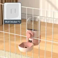 Distributeur d'eau automatique pour cage d'animaux avec crochet mural adhésif inclus - Distributeur d'eau / Rose