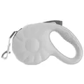 5M automatic retractable dog leash featuring a grey pumpkin-shaped housing and ergonomic handle - Gray / 5M