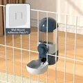 Distributeur d'eau suspendu automatique pour animaux avec autocollant mural - Distributeur de nourriture pour animal / Bleu