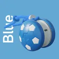 Interaktiver blauer smarter Haustierspielball in Fußballform für Katzen und Hunde - Fußballförmig / Blau