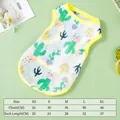 Chaleco ligero con estampado de cactus para perros y gatos con tabla de tallas - M / Cactus