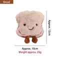 Jouet en peluche interactif en forme de pain pour chien avec couineur 10x12cm taille - Tranche de pain
