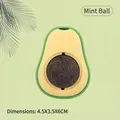 Interaktives Katzenminze-Ball-Spielzeug in Avocado-Form für Katzenzahnpflege und Spiel - Katzenminze-Ball Stil / 4.5x3.5x6cm
