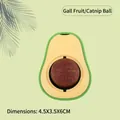 Avocado Katzenminze-Ball Spielzeug aus Gallfrucht zur Zahnpflege und Reinigung für Hauskatzen - Gallfrucht-Stil / 4.5x3.5x6cm