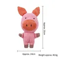 Jouet en peluche cochon rose pour chien, interactif et sonore, hauteur 23cm, largeur 14cm. - Petit Cochon Rose
