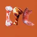 Realistic plush food-shaped dog chew toys set including bone and roasted chicken leg - Braised Food Style / Three-Piece Set