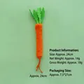 Simulation plush carrot cat toy for teething and entertainment, orange felt design - Approx. 24cm / Carrot