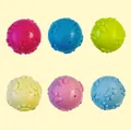 Set di sei palline colorate per cani in TPR con impronte di zampe in rilievo per denti. - Palla con Impronte di Zampa / 6cm