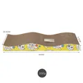 Tiragraffi per gatti in cartone ondulato a forma di onda, dimensioni 43x20.5x3.5 cm - Wave
