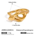 Hypoallergenic gold plated stainless steel snake wrap ring for women, waterproof jewelry. - Snake Wrap Finger Style (JDR0112049-6) / Gold