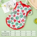 Sommerliche atmungsaktive Netzweste mit Wassermelonen-Muster für Hunde und Katzen - XL / Oberteile / Herz Wassermelone