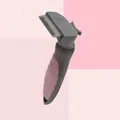 Spazzola ergonomica per la cura di cani e gatti con impugnatura rosa antiscivolo - Taglia M / Rosa