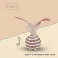 Interactive khaki paper rope ball cat toy with natural feathers and internal rattle sound - Paper Rope Ball Approx 5cm / Khaki