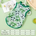 Sommer Haustier Sonnenschutz Weste mit Panda- und Bambusmuster für Hunde und Katzen - S / Oberteile / Panda