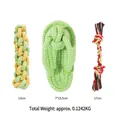 3-piece set of cotton rope dog chew toys with corn and slipper shapes - Two-Tone Corn + Slipper + Small Knot / Three-Piece Set