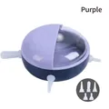 Purple bionic pet nursing feeder with multiple silicone nipples for kittens - Purple
