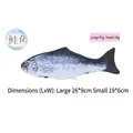 Realistische pluche zalm kattenkruid speeltje voor katten, groot 26x9cm - S / Zalm