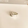 Verstellbarer Ring aus Silber im französischen Wellendesign mit Matt-Finish - Matte Stromlinienförmige Wellen-Stil (11)