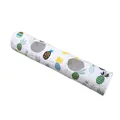 Tunnel pieghevole bianco per gatti con vivaci stampe di ananas colorate per animali domestici - Stampa Frutta Diritto