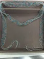 Eleganter silberner hohlgeperlter Pulloverketten-Halskette mit blauen Kristallen und Fransen - Hohlkreis Pulloverkette (HN13862) / Silber Mit Blau