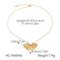 Detailed view of bohemian sunburst pendant necklace with measurements and weight - Bohemian Fan Sun Flower Style (XZ-N40446)