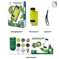 Draagbare kindermicroscoop set met 60X-120X zoom, koord en handleiding. - SD225 Engelse Editie / Geel