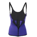 Gilet de sudation en néoprène violet avec fermeture éclair et crochets pour modeler le corps - S / Hauts / Violet
