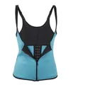 Gilet amincissant en néoprène bleu pour femme avec fermeture éclair - 3XL / Hauts / Bleu