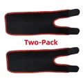 Pair of adjustable black and red neoprene sweat arm trimmers for women fitness - Orange Red (1 Pair)