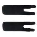 Pair of adjustable black arm trimmers for sports and fitness sweat enhancement. - Black (1 Pair)