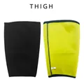 Neoprene thigh sleeves with black exterior and lime green sweat-enhancing interior - XL / Thigh Trimmers / 2-Piece Set