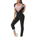 Combinaison de sauna noire professionnelle pour femmes avec doublure thermique argent - S / Long (Combinaison) / Argent