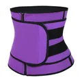 Ceinture de sudation violette pour femme avec fermeture éclair et double velcro sport - S / Hauts / Violet