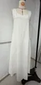 White sleeveless bohemian vacation dress shown on a professional dress form mannequin - 3XL / Dresses / White