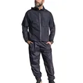 Combinaison de sauna noire professionnelle à capuche pour homme pour fitness et sport - S / Haut Et Bas / Noir