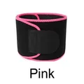 Ceinture de sudation ajustable en néoprène noir avec bord rose pour le fitness et le sport - S / Rose