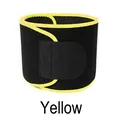 Ceinture de sudation ajustable en néoprène noir et jaune pour le fitness et le sport - S / Jaune