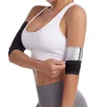 Pair of professional silver-coated sauna arm trimmers for women's sweat workout - Silver-Coated Black